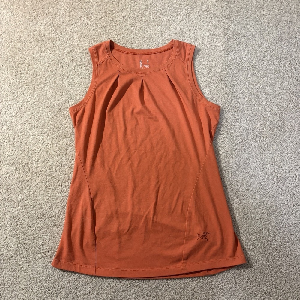 Arcteryx Trim Fit Tank Top Women's Small Orange Sleeveless Outdoor Hiking